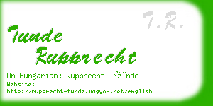 tunde rupprecht business card